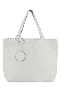 Reversible Woven Tote Bag By Ilse Jacobsen In Silver