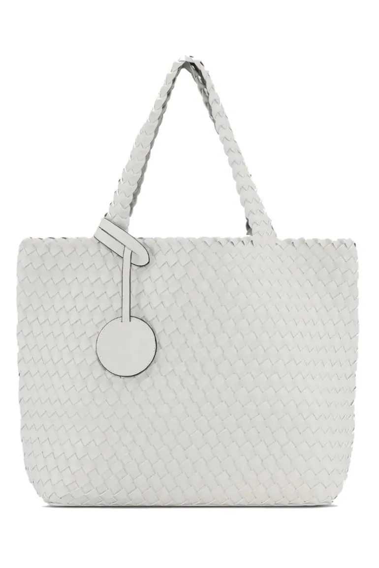 Reversible Woven Tote Bag By Ilse Jacobsen In Silver
