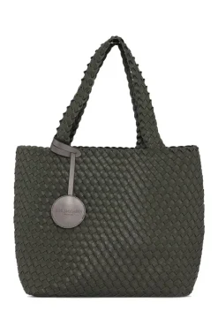 Reversible Woven Tote Bag By Ilse Jacobsen In Gunmetal