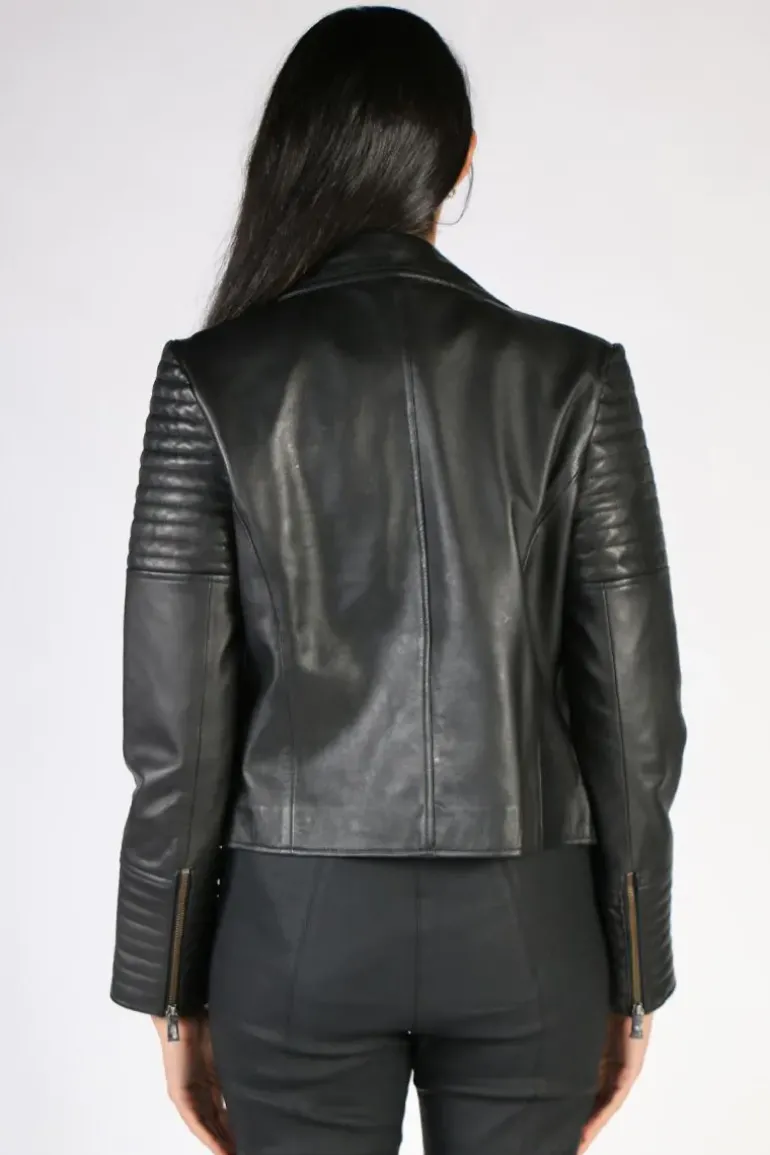 Sabena Biker Jacket In Black Leather