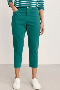 Seasalt Albert Quay Crop Pant In Studio Green