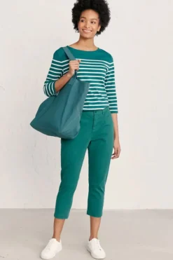 Seasalt Albert Quay Crop Pant In Studio Green