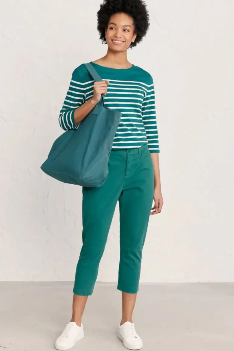 Seasalt Albert Quay Crop Pant In Studio Green