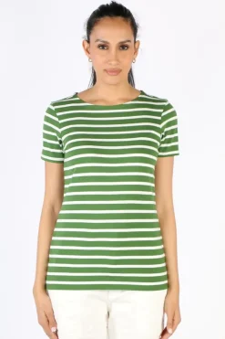 Seasalt Breton Spring Sailor Tshirt In Grass