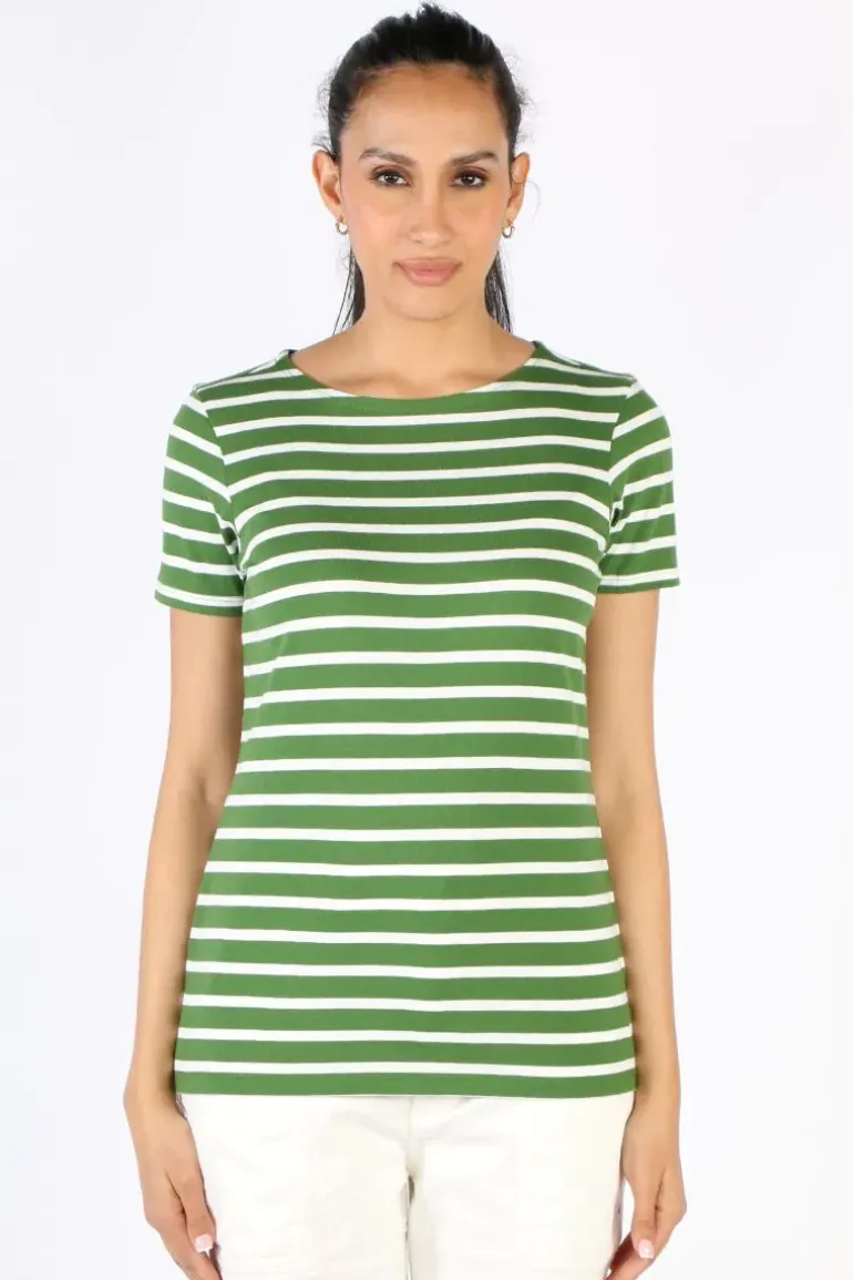 Seasalt Breton Spring Sailor Tshirt In Grass
