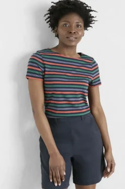 Seasalt Cornish Maritime Copse Stripe Tee In Multi