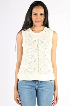 Seasalt Doe Path Knitted Vest In Chalk