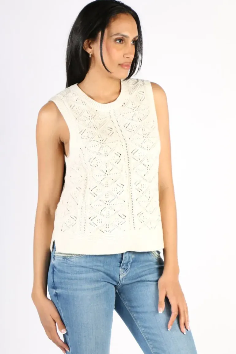 Seasalt Doe Path Knitted Vest In Chalk