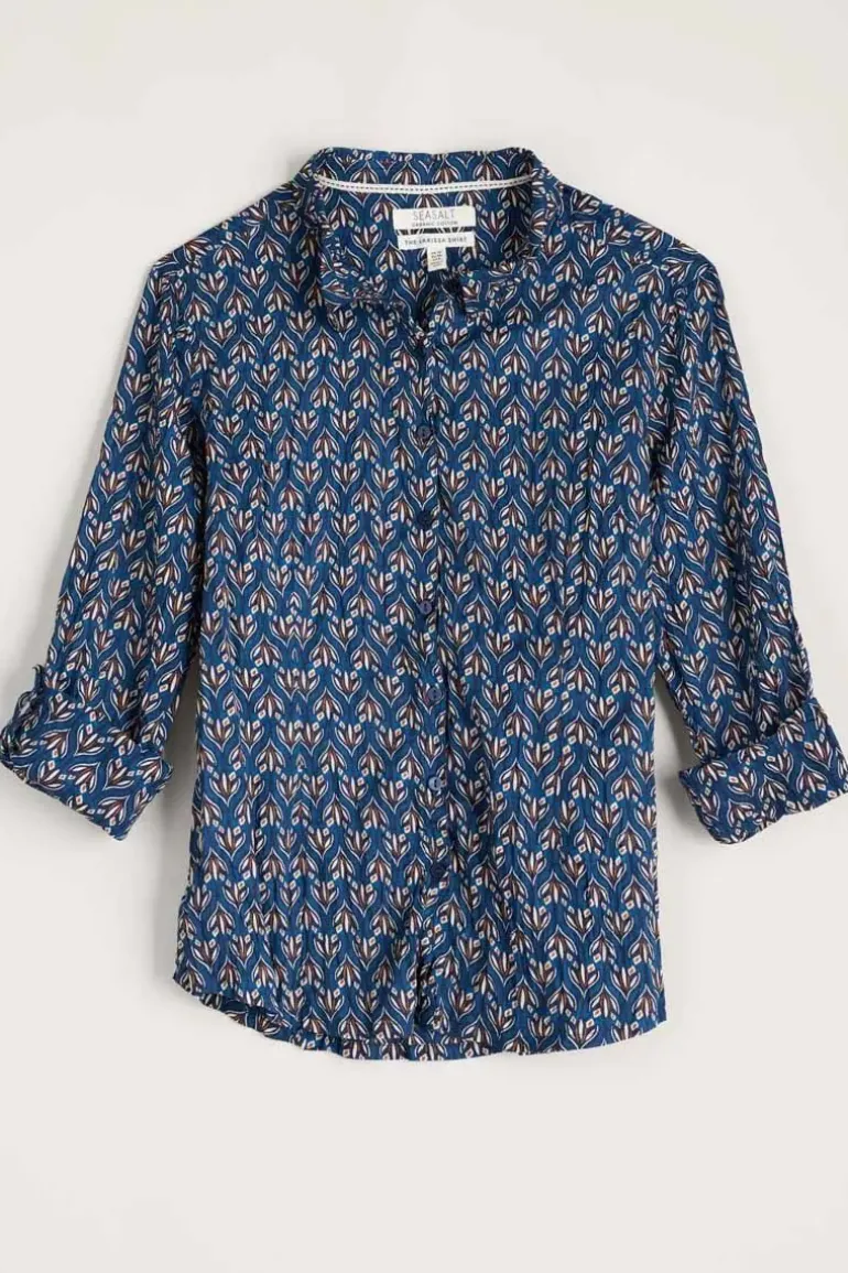 Seasalt Geo Rosebud Larissa Shirt In Blue