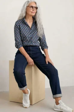 Seasalt Geo Rosebud Larissa Shirt In Blue