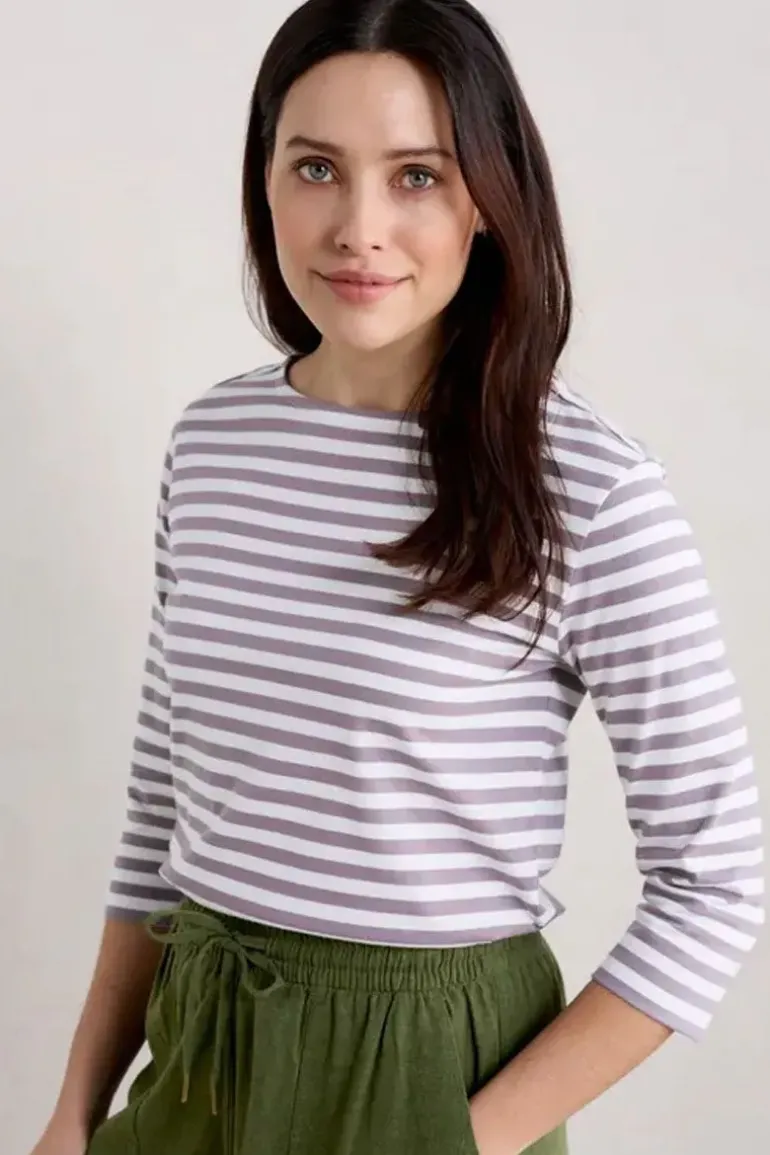 Seasalt Mini Cornish Grape Thistle Top In Mauve