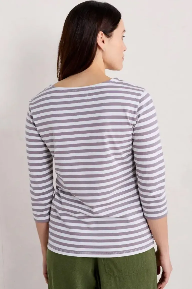 Seasalt Mini Cornish Grape Thistle Top In Mauve