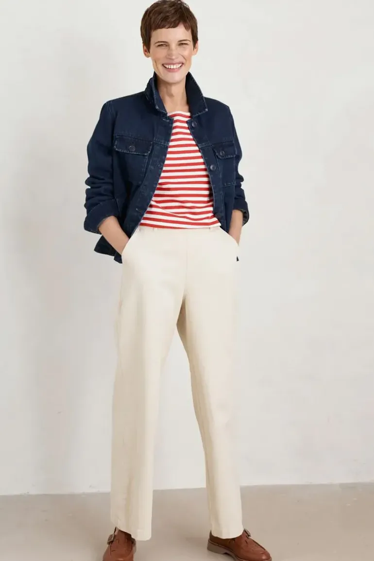 Seasalt Mini Cornish Tomato Chalk Sailor Top In Tomato