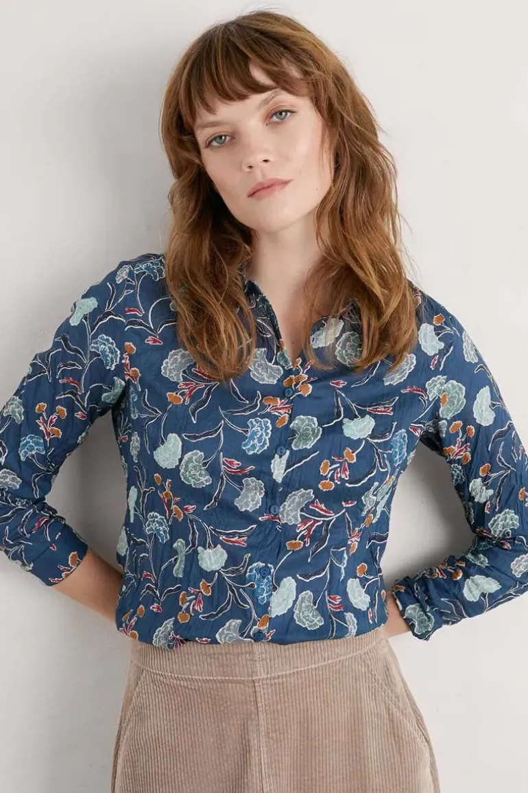 Seasalt Smudged Carnation Larissa Shirt In Floral