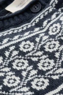 Seasalt Tapestries Inkwell Ecru Sweet Pea Cardigan In Navy