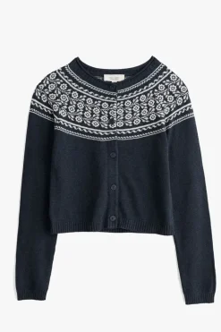 Seasalt Tapestries Inkwell Ecru Sweet Pea Cardigan In Navy