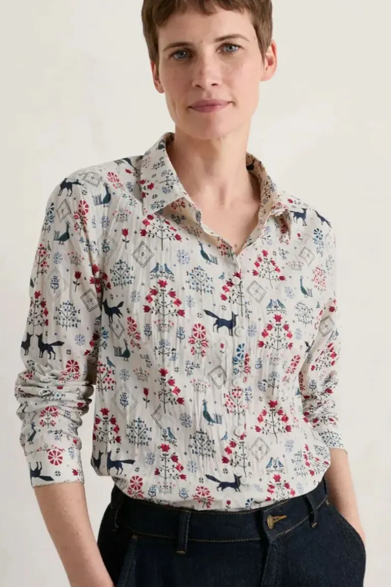 Seasalt Tapestry Forest Aran Larissa Shirt In Print