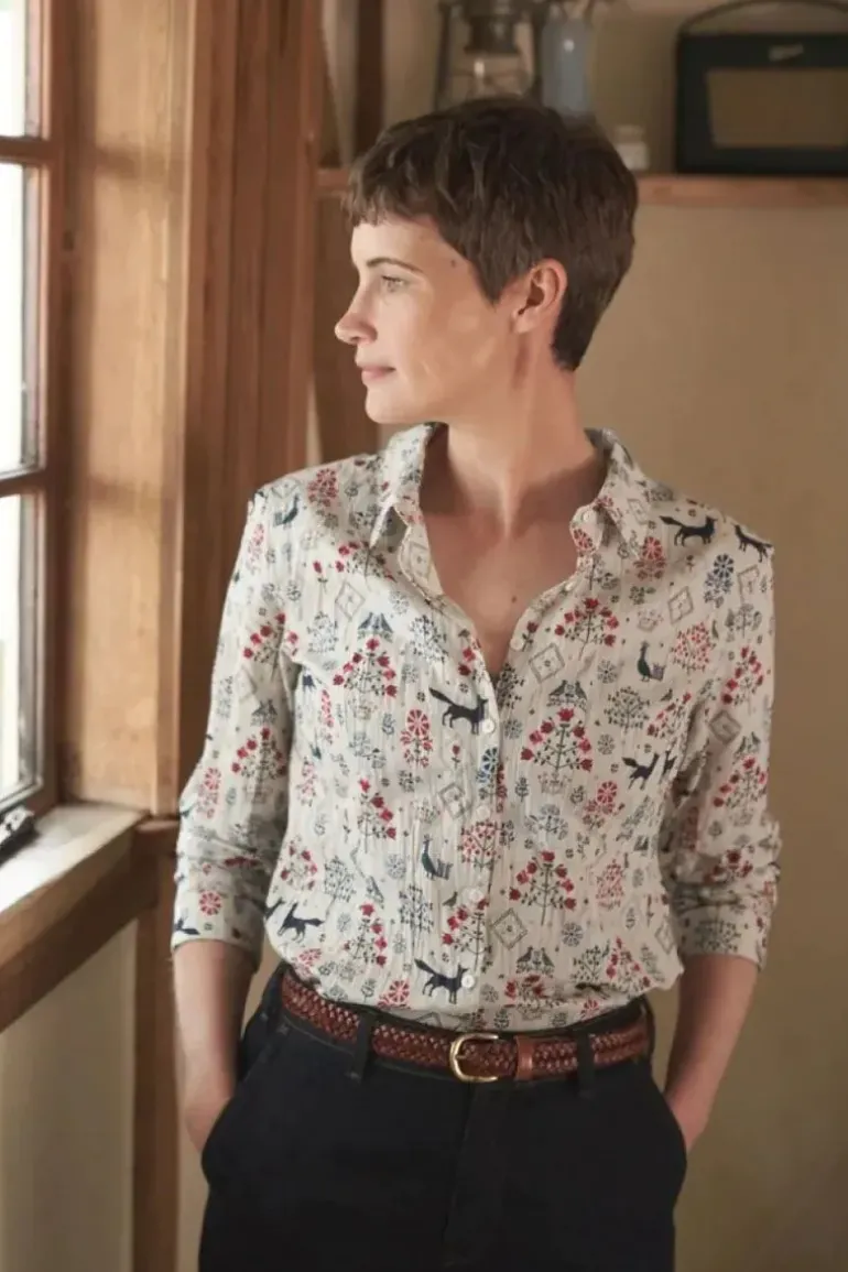 Seasalt Tapestry Forest Aran Larissa Shirt In Print