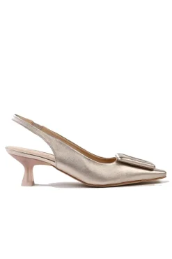 Slingback Heels By Zinda In Sabbia