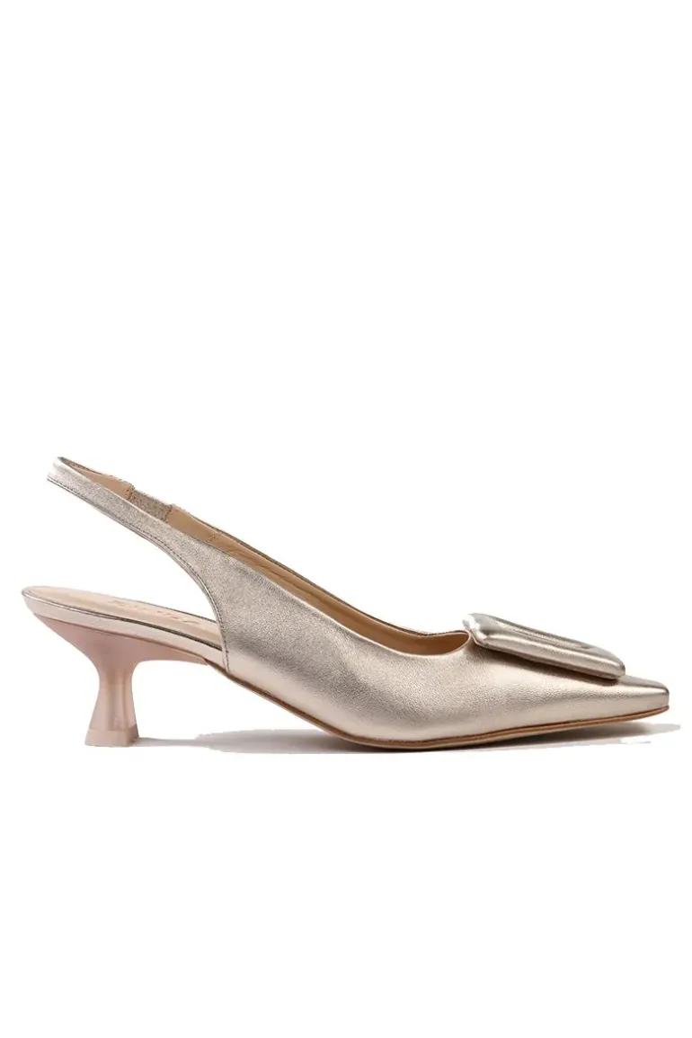 Slingback Heels By Zinda In Sabbia