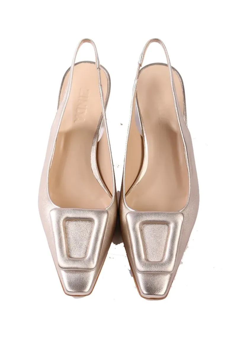 Slingback Heels By Zinda In Sabbia
