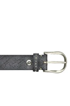 Sparkle Leather Belt By B.Belt In Black