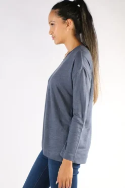Split Hem Tee In Licorice By Jump
