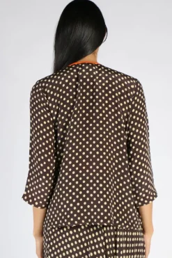 Spot Sarine Top In Chocolate By Anupamaa