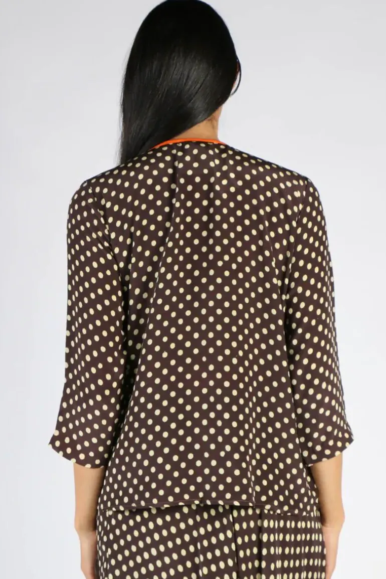 Spot Sarine Top In Chocolate By Anupamaa