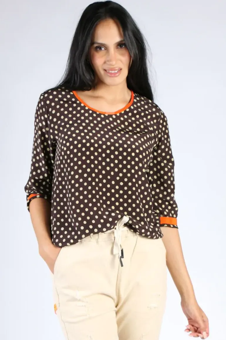 Spot Sarine Top In Chocolate By Anupamaa