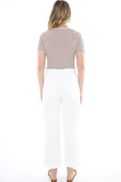 Stripe Rib Knit Jumper In Nut By Jump