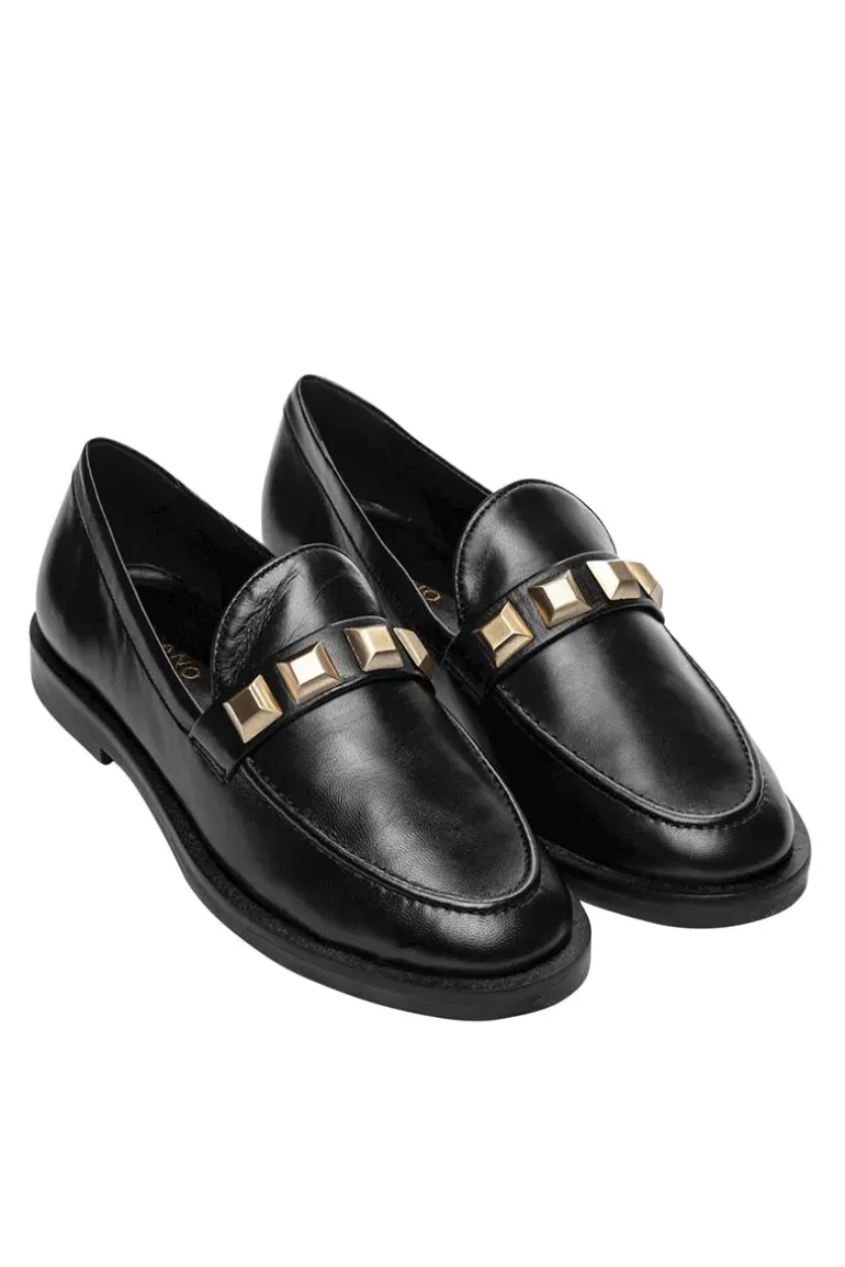 Stud Loafer By Carrano In Black