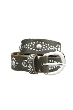 Svana Skinny Belt By B.Belt In Olive