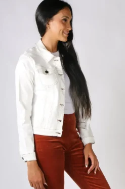 Threadz Contrast Jacket In Ivory