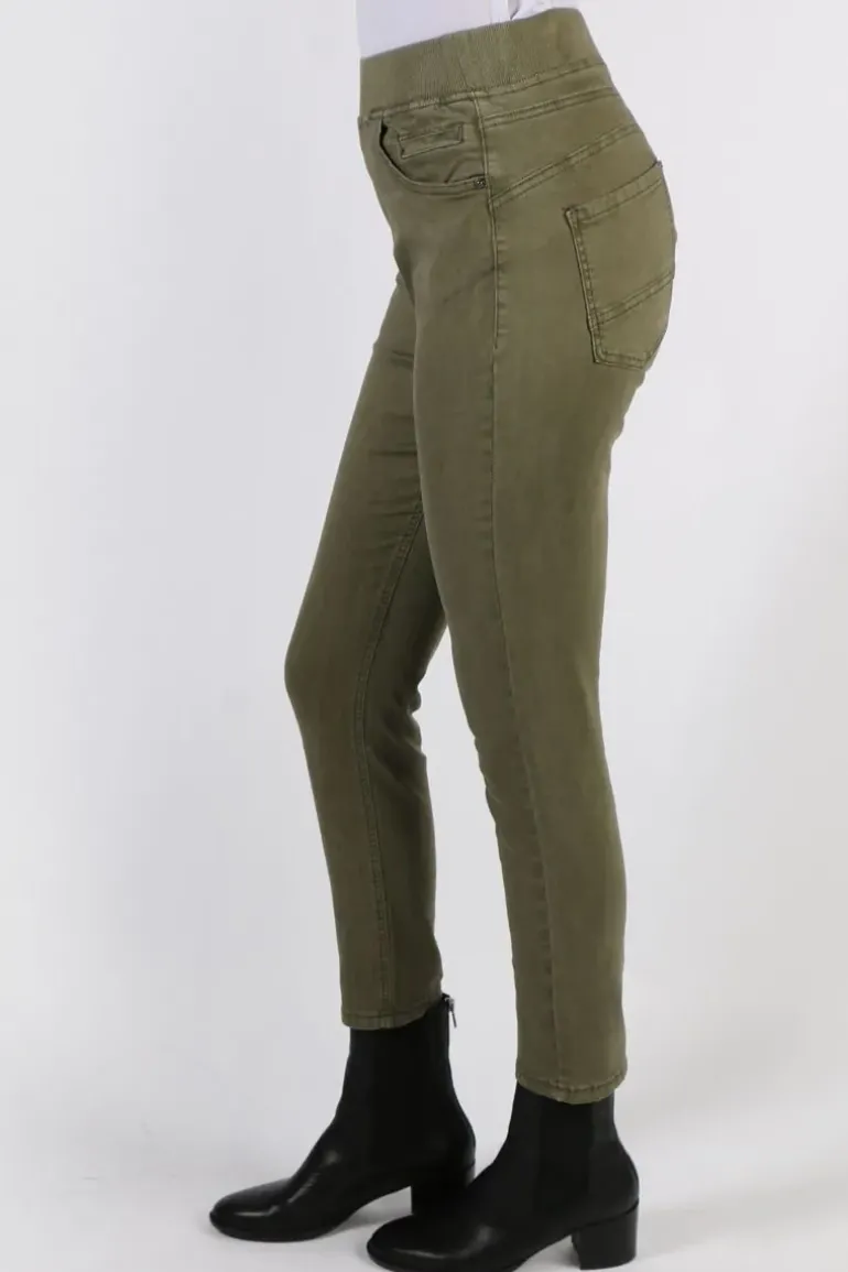 Threadz Lily Pull On Jean In Khaki