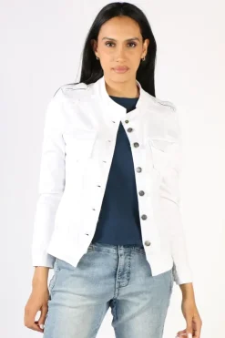 Threadz Military Jacket In White