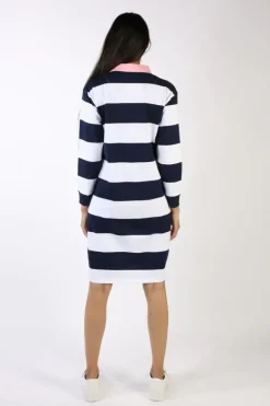 Threadz Rugby Dress In Navy