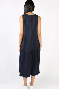 Threadz Venue Jersey Dress In Navy