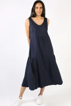 Threadz Venue Jersey Dress In Navy