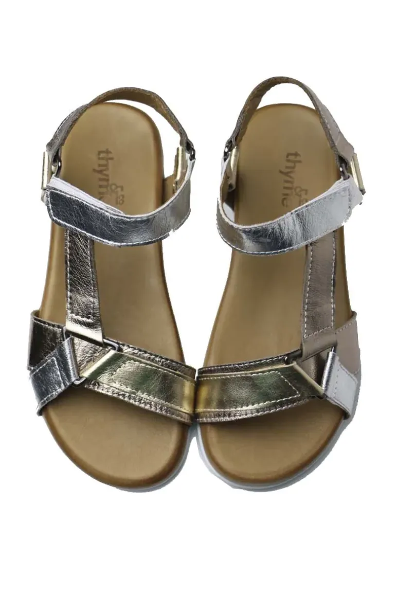 Thyme And Co Torque Sandal In Metal