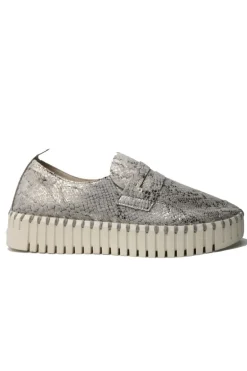 Tulip Platform Loafer By Ilse Jacobsen In Wheat Snakeskin