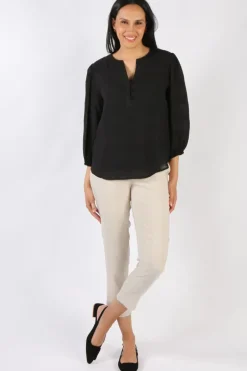 Two Ts Sheer Check Shirt In Black