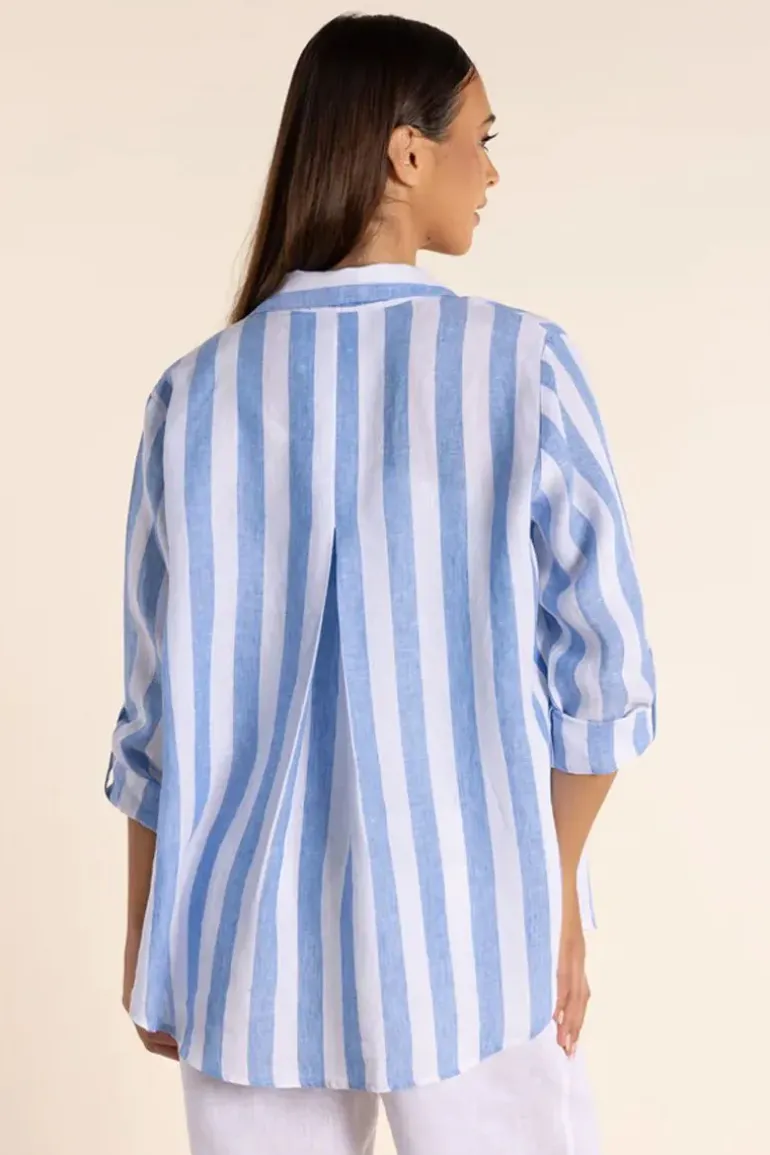 Two Ts Yarn Dyed Shirt In Blue