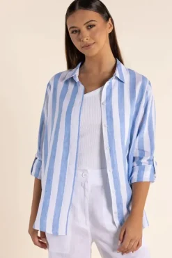 Two Ts Yarn Dyed Shirt In Blue