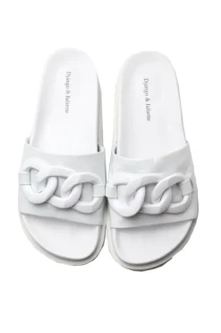 Ubecca Sandal By Django & Juliette In Patent White