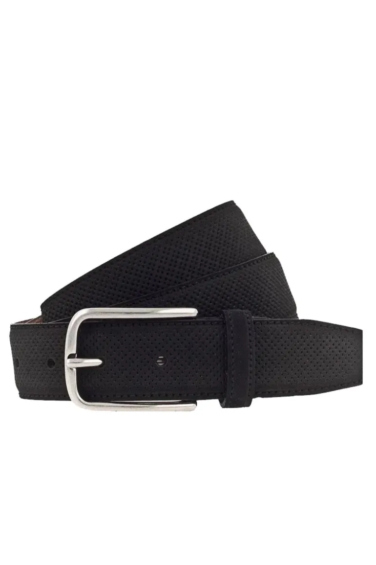 Vanzetti Laser Cut Belt In Black
