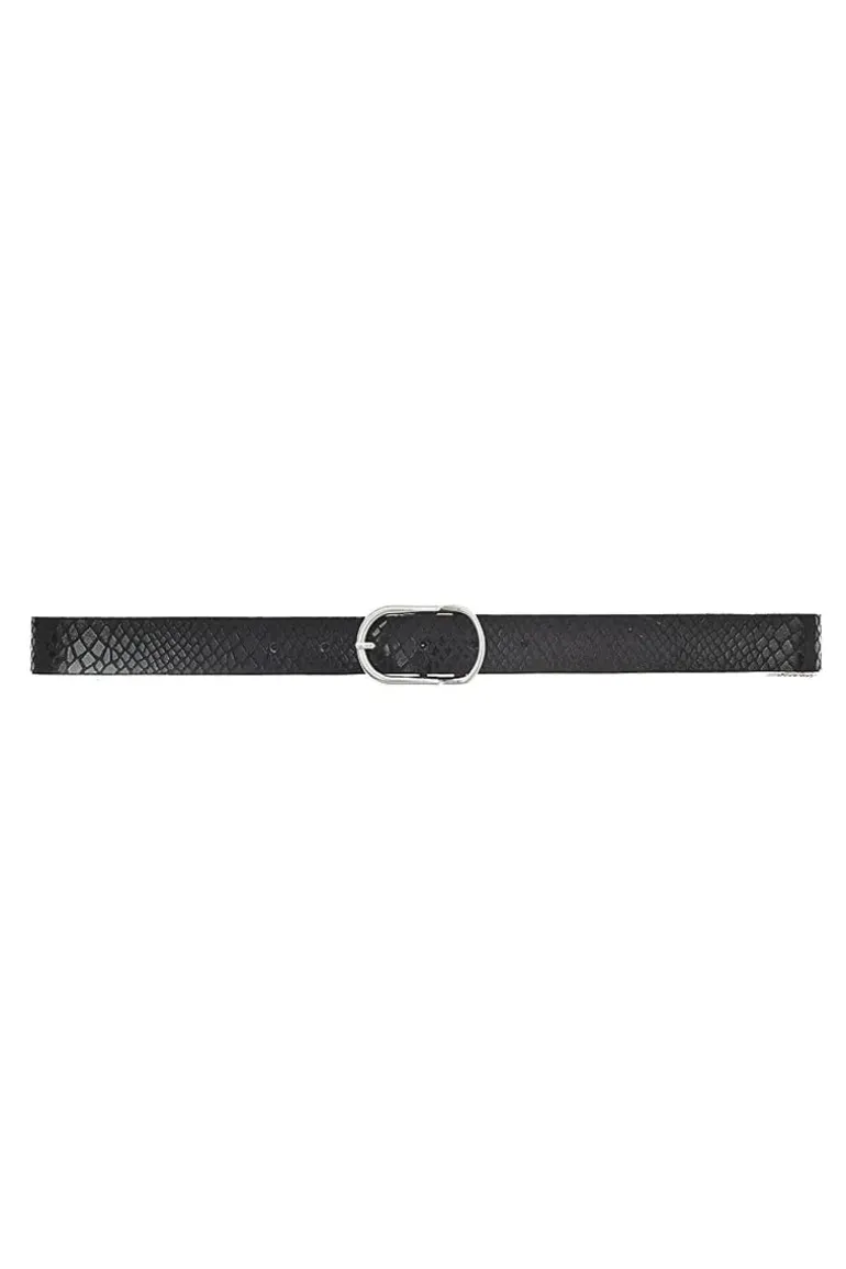 Vanzetti Snake Skin Belt In Black