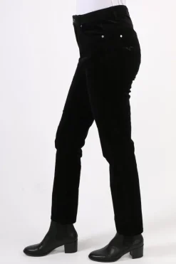 Vassalli Narrow Leg Pinwale Cord Jean In Black