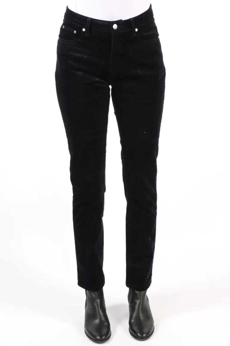 Vassalli Narrow Leg Pinwale Cord Jean In Midnight