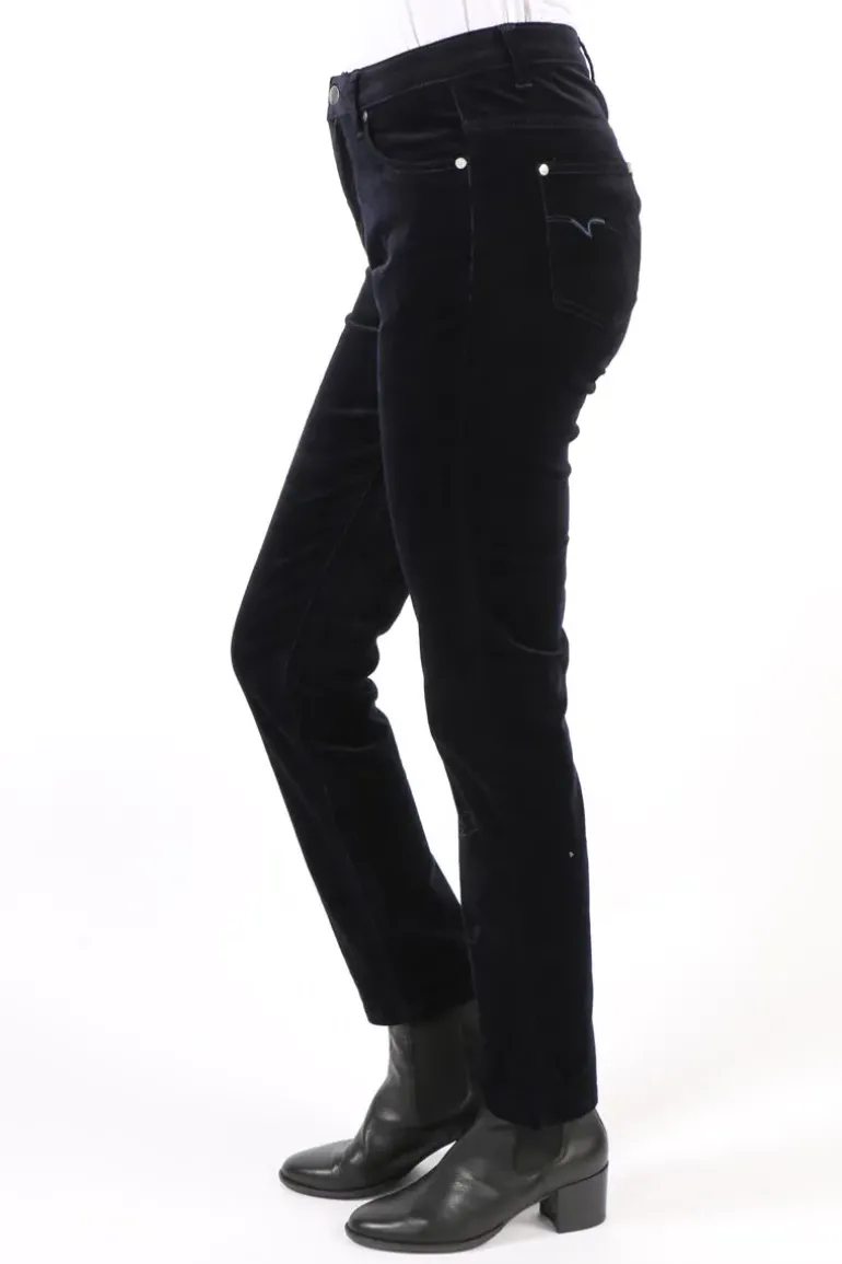 Vassalli Narrow Leg Pinwale Cord Jean In Midnight